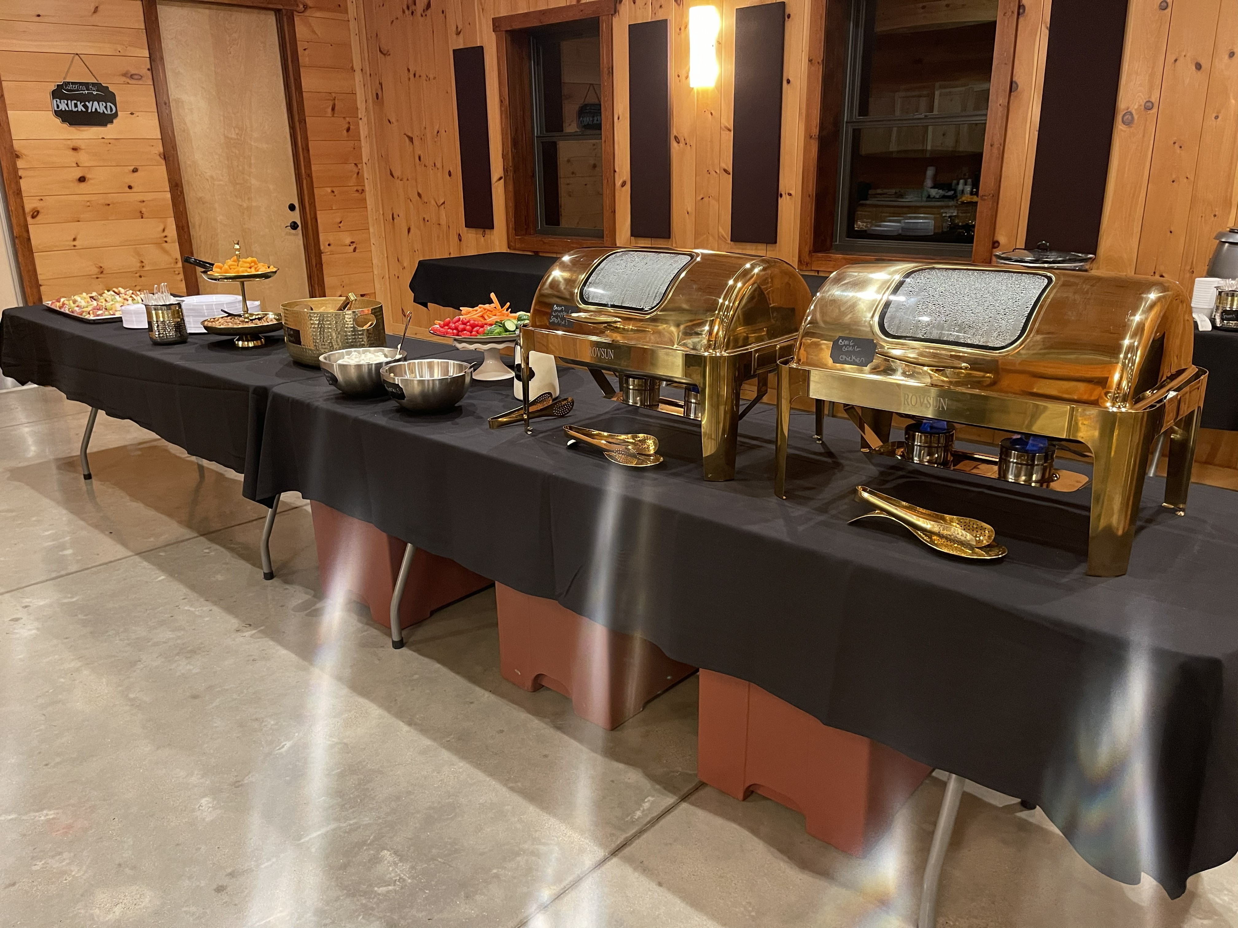 Catering setup at an event